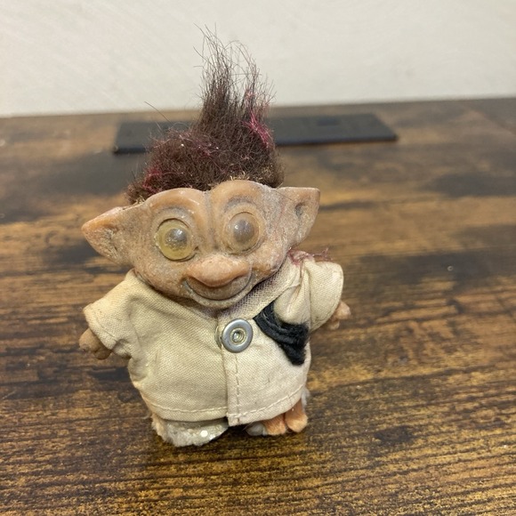 Uneeda Wishnik 1960s Troll THRASHED Haunted CREEPY Oddity Homeless Tattered